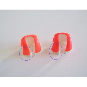 PLAYMOBIL (01c06) Lot 2 Gilets de Sauvetage Orange (Défauts) 3190 3321 3941 4428