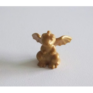 PLAYMOBIL (L1253) MOYEN-AGE - Petite Statue Dragon Doré 4153 4257