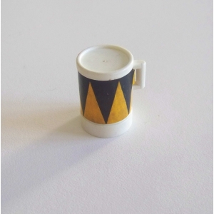 PLAYMOBIL (L11c03) MOYEN-AGE - Tambour Jaune & Noir Vintage 3261 3332 3405 Abimé