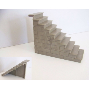 PLAYMOBIL (L31c38) MOYEN-AGE - Grand Escalier Pierre Châteaux 3450 (Terni Jauni)